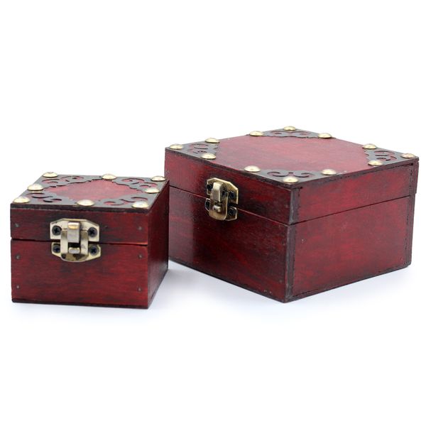Juego de 2 Cajas Góticas Cuadradas
