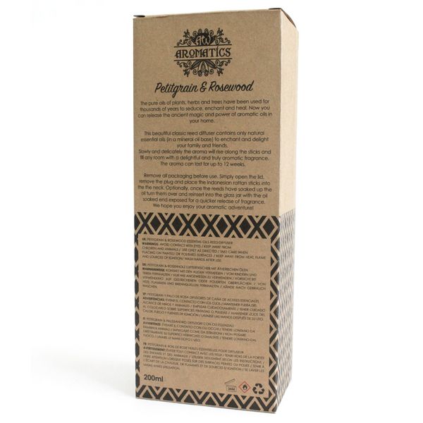 Difusor de Varillas con Aceites Esenciales - Petitgrain y Palo de Rosa