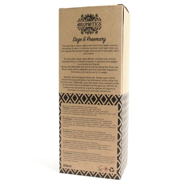 Difusor de Varillas con Aceites Esenciales - Salvia y Romero