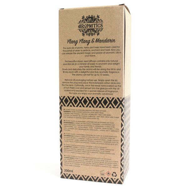Difusor de Varillas con Aceites Esenciales - Ylang Ylang y Mandarin