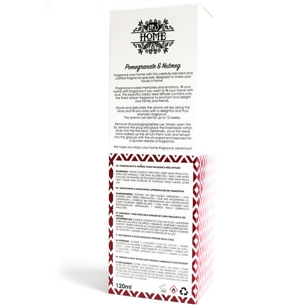 Difusor aromático 120ml - granada y nuez moscada