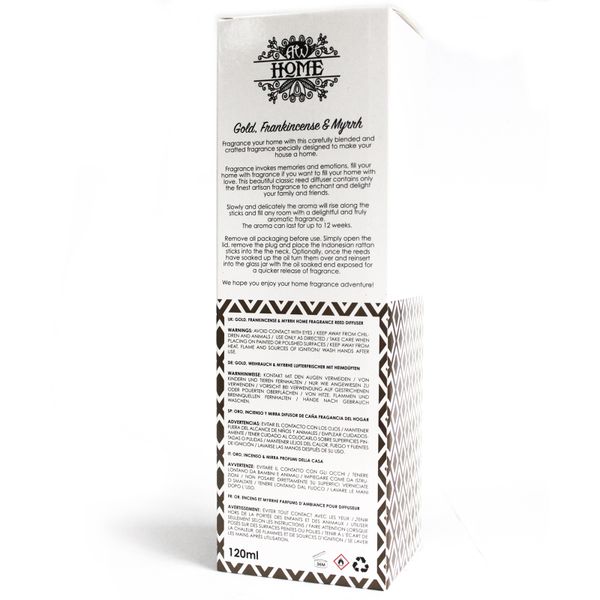 Difusor aromático 120ml - oro, incienso y mirra