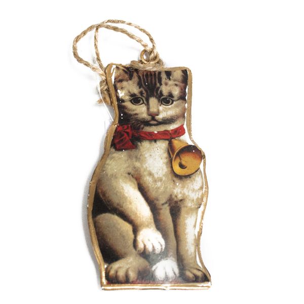 Adorno de gatos victorianos vintage