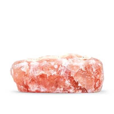 Portavelas de sal natural - 3 agujeros 2.5-3kg