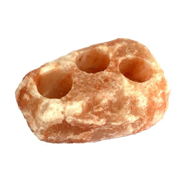 Portavelas de sal natural - 3 agujeros 2.5-3kg