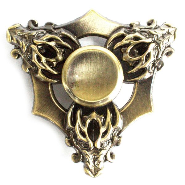 Metal Fidget Spinner - Tres dragones - Bronce