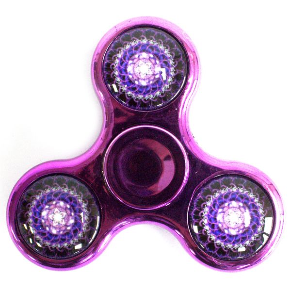 Spinner antiestrés de metal - Plata con Cristal