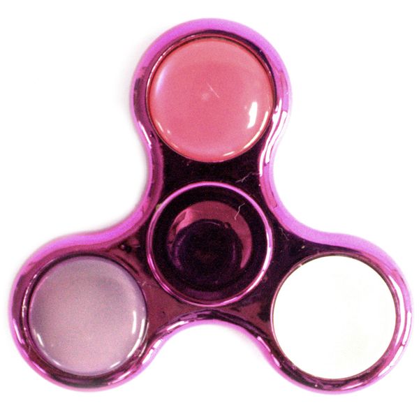 Spinner antiestrés de metal - Morada y rosa