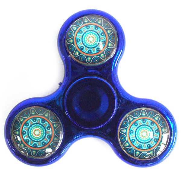 Spinner antiestrés de metal - Morada y rosa