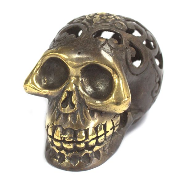 Calavera vintage de latón - Med