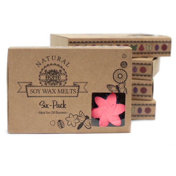 Cajas de 6 Ceras de Soja - Rosa clásica
