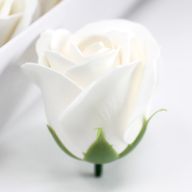 Flores manualidades deco mediana - Blanca