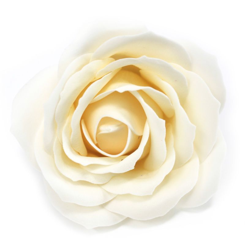 Flores manualidades deco grande - marfil