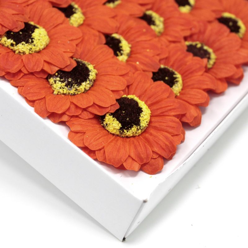 Flores girasol manualidades deco mediana - naranja
