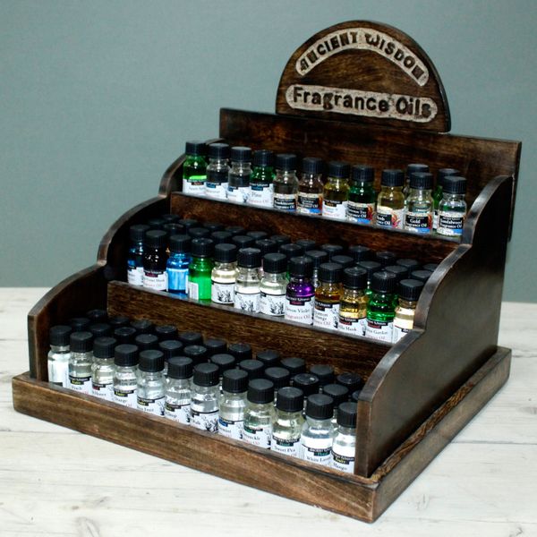 Expositor Madera aceite esencial / fragancia