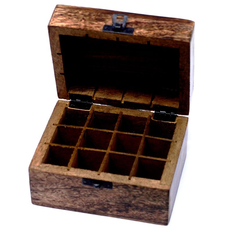 Caja de Aromaterapia de Madera (capacidad para 12)