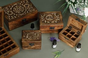 Caja de aromaterapia de mango - AW (capacidad para 12)