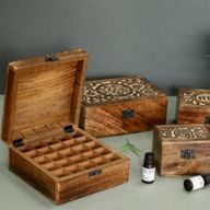 Caja de Aromaterapia de Madera (capacidad para 25)