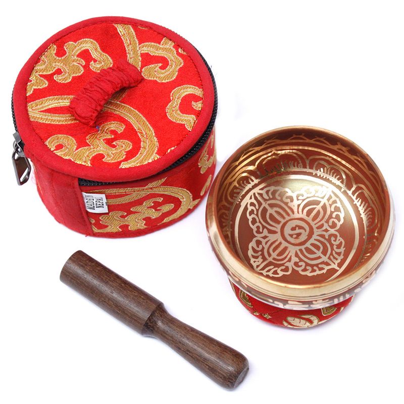 Mini Cuencos tibetanos Set de Regalo - Rojo