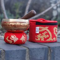 Mini Cuencos tibetanos Set de Regalo - Rojo