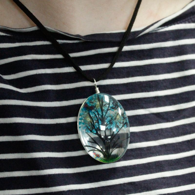 Flores Prensadas - Arbol De La Vida - Verde
