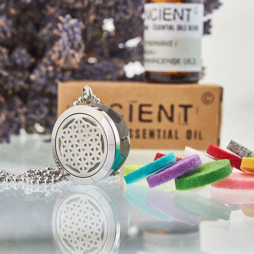 Collares difusores de aromaterapia 25mm - Flor de la Vida