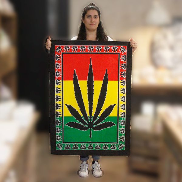 Arte de pared de algodón - Hoja de hierbas