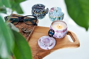 Velas artisticas de Hojalata - Unicornios-Piedra Lunar
