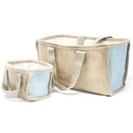 Cesta grande de yute - 33x18x20cm - Gris
