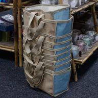 Cesta grande de yute - 33x18x20cm - Gris