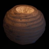 Candelero Selenite Bola de Nieve- 8 cm