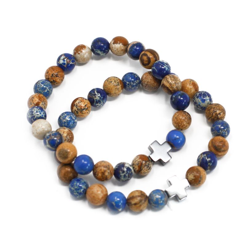 2 Pulseras con Piedras Preciosas-Support-Piedras Preciosas Del Arco Iris