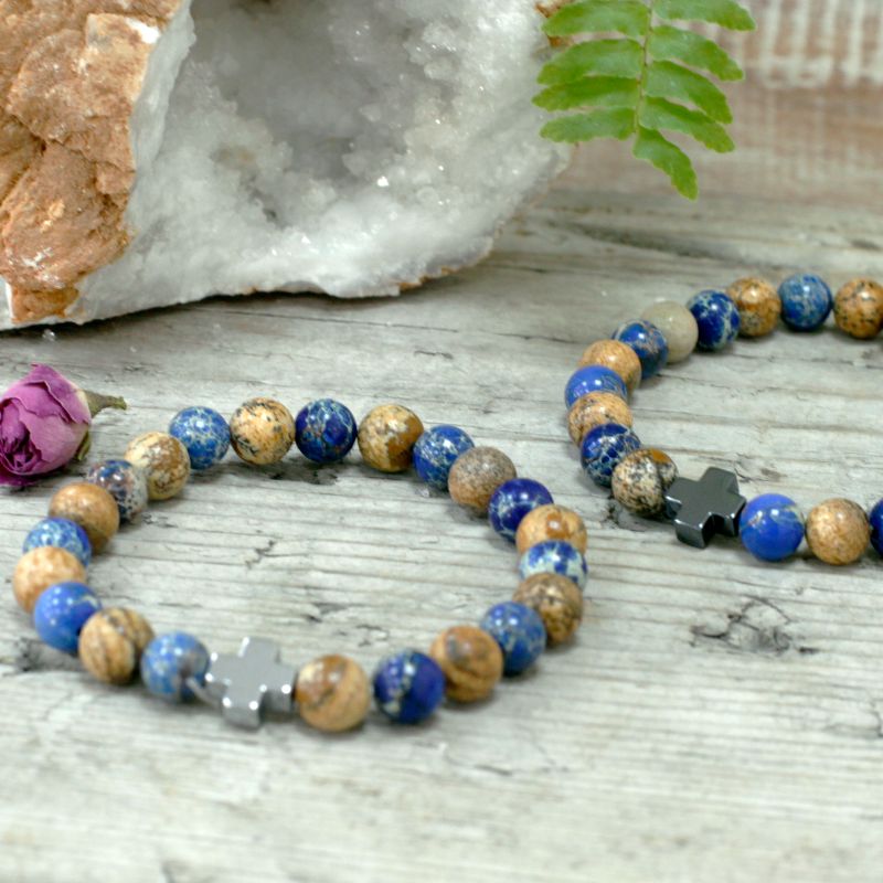 2 Pulseras con Piedras Preciosas-Support-Piedras Preciosas Del Arco Iris