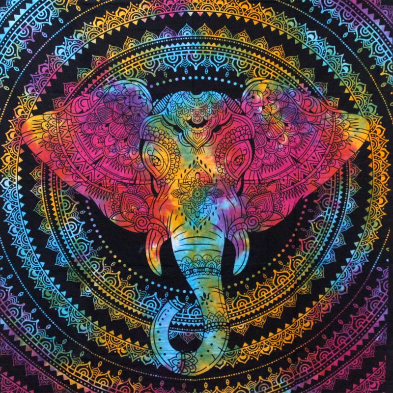 Colcha Individual de Algodón - Cabeza de Elefante