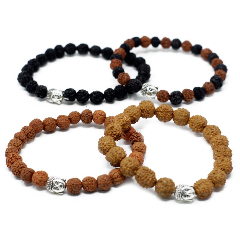 Pulseras Rudraksha Buddah - Surtido