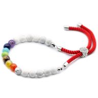 Pulsera de piedras preciosas- White Howlite Chakra