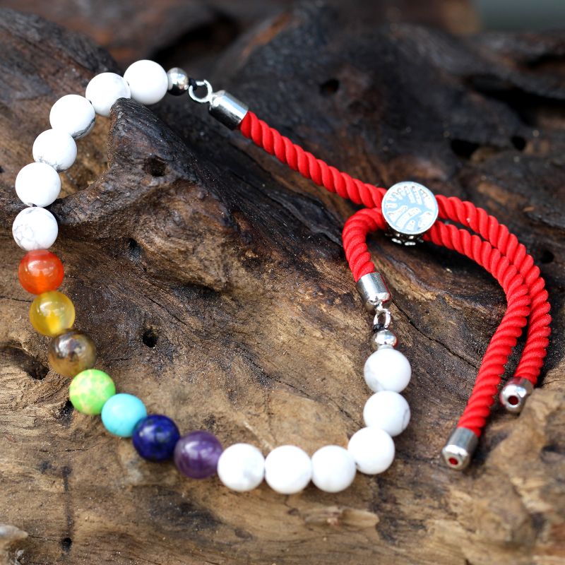 Pulsera de piedras preciosas- White Howlite Chakra