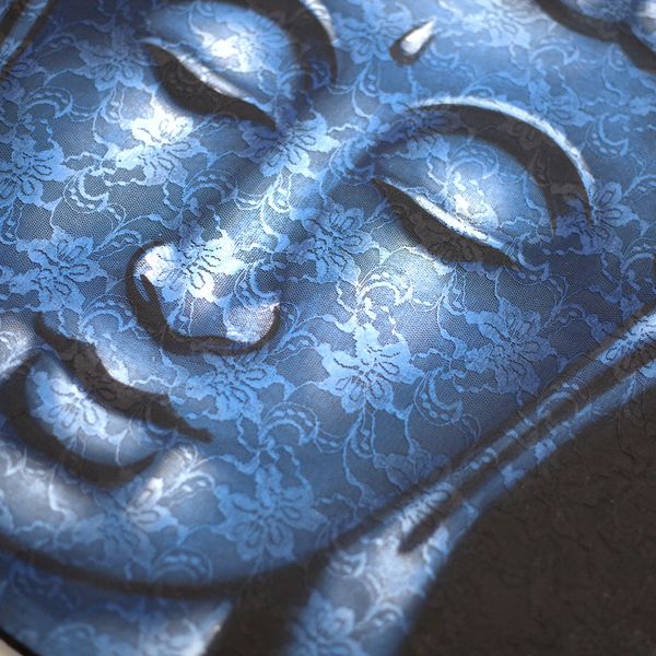 Cuadro en Tela - Detalle de Brocado Azul