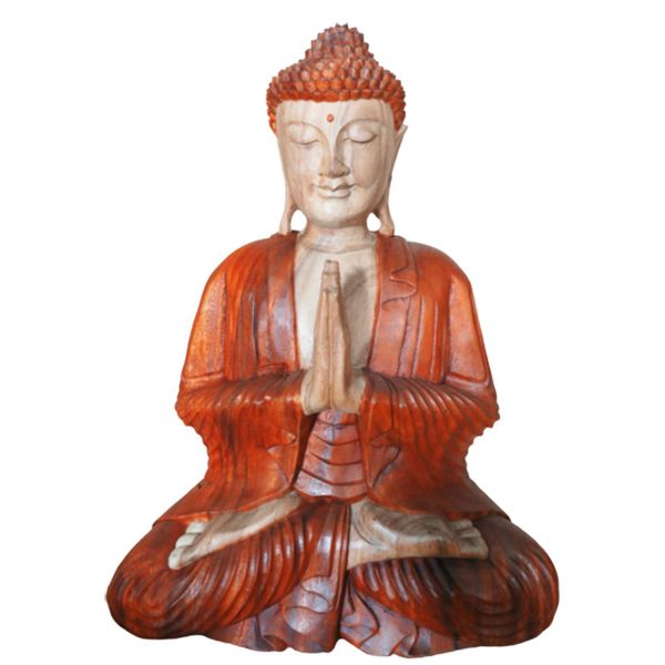 Estatua de Buda Tallada a Mano- 30cm Bienvenido