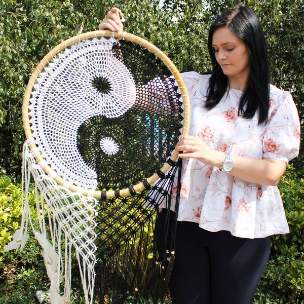 Atrapasueños Bali - Extragrande Ying Yang D: 50cm