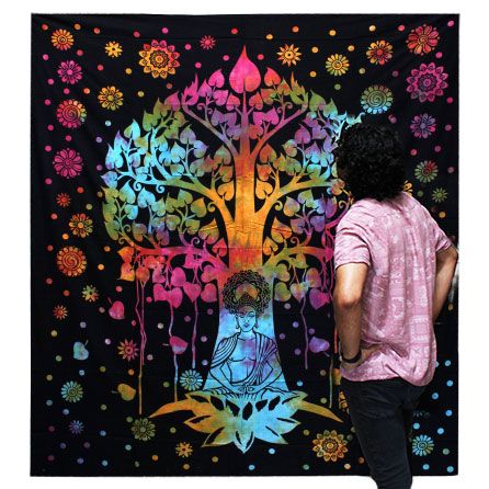 Colcha Individual de Algodón + Tapiz - Bodhi Arbol
