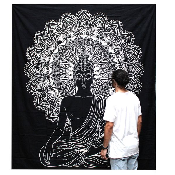 B&N Colcha Dolble Algodón + Pared - Buddha
