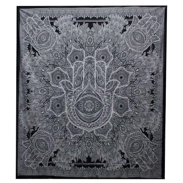 B&N Colcha Dolble Algodón + Pared - Hamsa