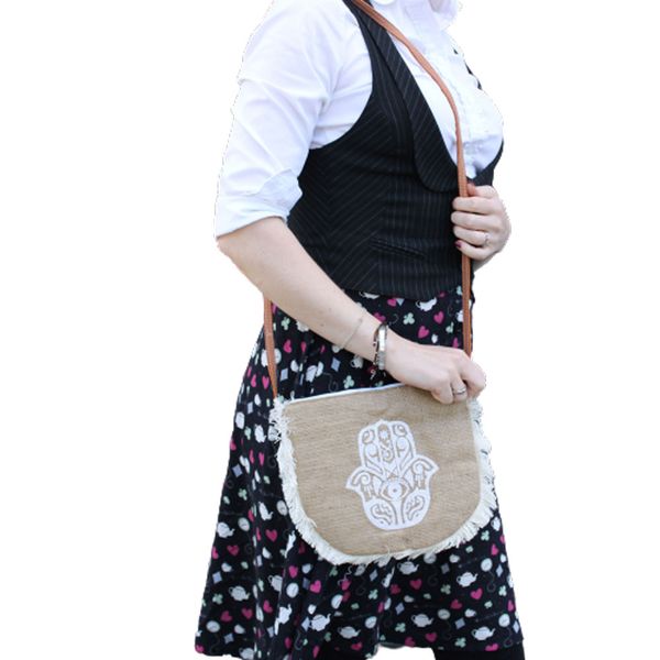 Bolsos de Yute-Diseño Hamsa