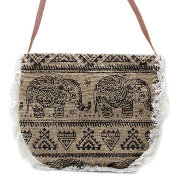 Bolsos de Yute-Diseño Elefantes