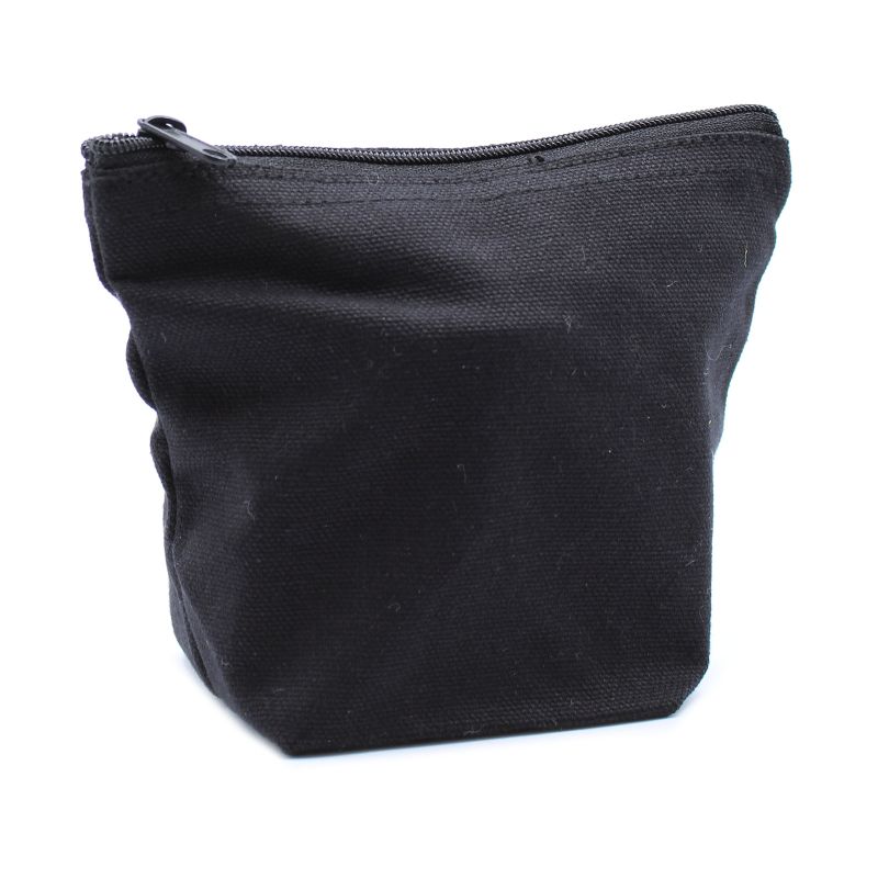 Neceser de algodón negro 10 oz - Mini neceser