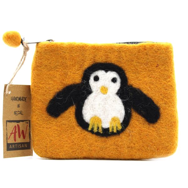 Monedero de Fieltro Natural (surt) - Pingüino Lindo