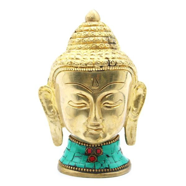 Figura de Buda de Latón - Cabeza  Gr- 11.5 cm