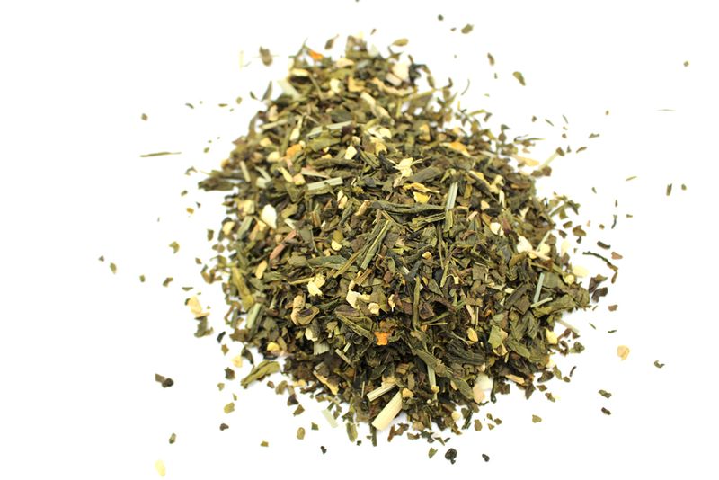 Té Mandala Leaves - Classic Green Tea with Lemon and Ginger 50g