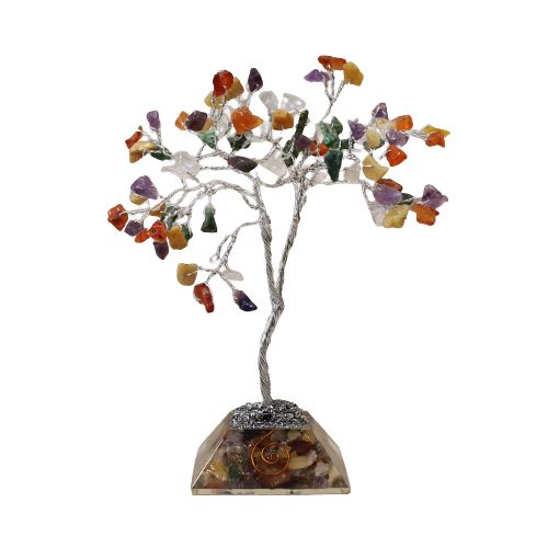 Árbol de Gemas con base de Organita - 80 piedras - Multi